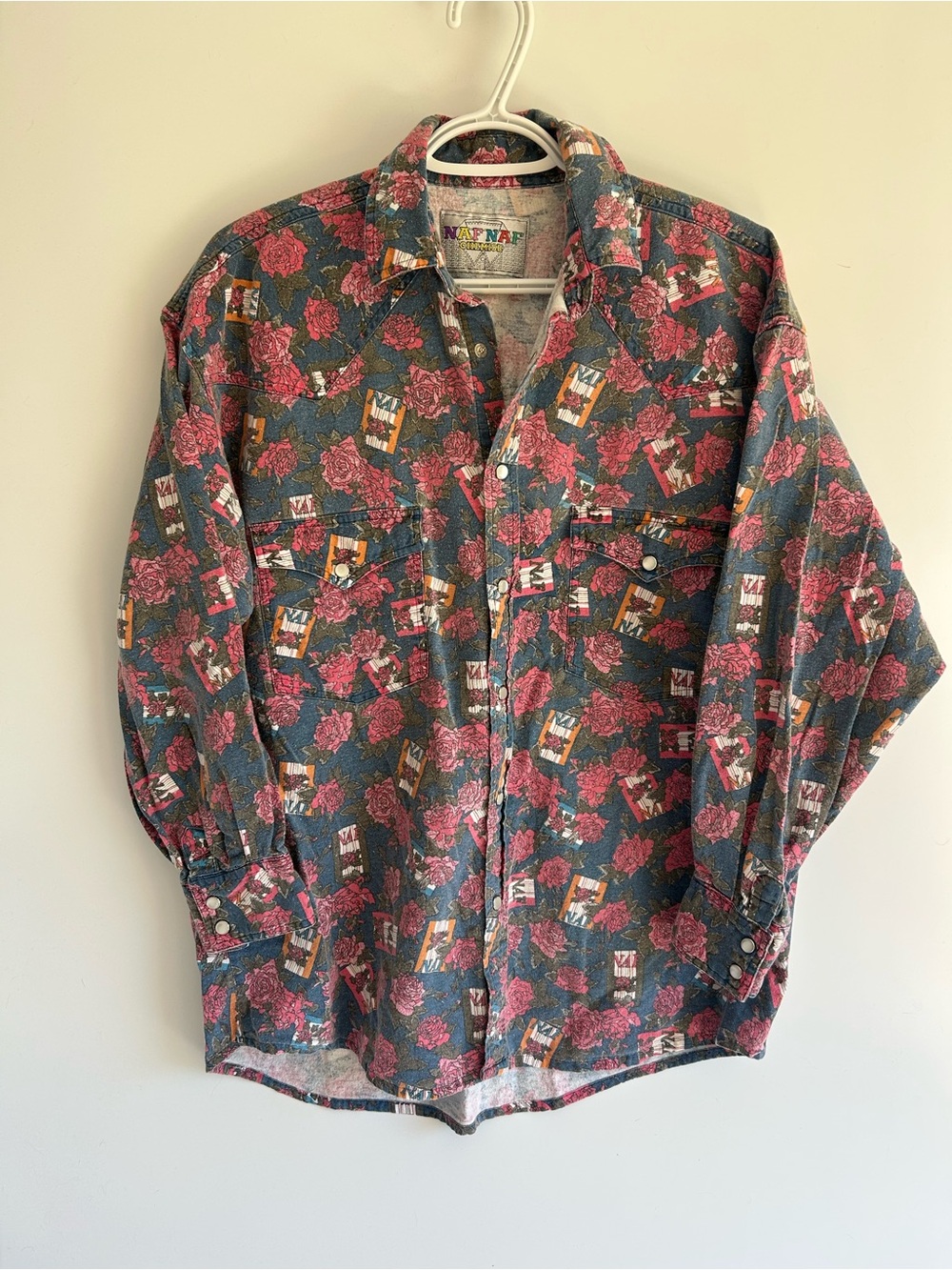 Vintage Naf Naf Chemise Men’s Button-Up Shirt 1990s